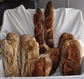 Homemade Italian bread loaves at a farmers stall in South Africa Royalty Free Stock Photo