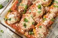 Homemade Italian Eggplant Parmesan Royalty Free Stock Photo