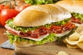 Homemade Italian Sub Sandwich Royalty Free Stock Photo