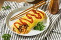 Homemade Japanese Omurice Rice Omelet