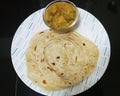 Homemade Kerala Parota with Potato curry karnataka India