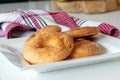 Homemade ketogenic diet cheese bagels