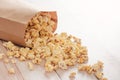 Homemade Kettle Corn Popcorn in a Bag Royalty Free Stock Photo