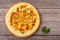 Homemade khachapuri bread with cheese