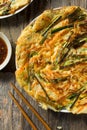 Homemade Korean Pajeon Scallion Pancakes Royalty Free Stock Photo