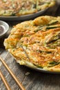 Homemade Korean Pajeon Scallion Pancakes Royalty Free Stock Photo