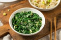 Homemade Korean Spinach Sigeumnchi Namul Royalty Free Stock Photo