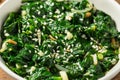 Homemade Korean Spinach Sigeumnchi Namul Royalty Free Stock Photo