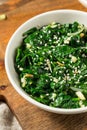 Homemade Korean Spinach Sigeumnchi Namul Royalty Free Stock Photo