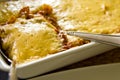 Homemade lasagna food photo making process