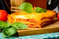 Homemade lasagna meal Royalty Free Stock Photo