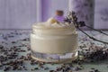 Homemade lavender facial cream