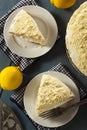 Homemade Lemon Cake with Cream Frosting Royalty Free Stock Photo