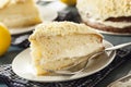 Homemade Lemon Cake with Cream Frosting Royalty Free Stock Photo