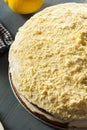 Homemade Lemon Cake with Cream Frosting Royalty Free Stock Photo