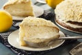 Homemade Lemon Cake with Cream Frosting Royalty Free Stock Photo