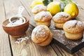 Homemade lemon muffins