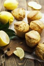 Homemade lemon muffins Royalty Free Stock Photo