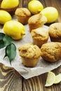 Homemade lemon muffins Royalty Free Stock Photo