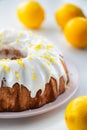 Homemade lemon pound cake