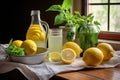 homemade lemonade ingredients on a table