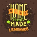 Homemade Lemonade Typographic Logo Label Type Design