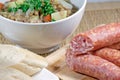 Homemade Lentil soup in a white bowl, Royalty Free Stock Photo