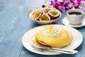 Homemade lilikoi passion fruit pancake