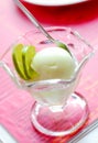 Homemade lime ice cream ball