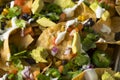 Homemade Loaded Sheet Pan Nachos Royalty Free Stock Photo