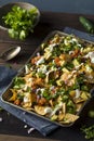 Homemade Loaded Sheet Pan Nachos Royalty Free Stock Photo