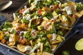 Homemade Loaded Sheet Pan Nachos Royalty Free Stock Photo