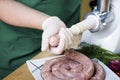 Homemade Making Sausage Royalty Free Stock Photo