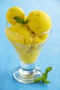 Homemade mango ice cream Royalty Free Stock Photo