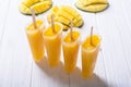 Homemade mango popsicle