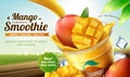 Homemade mango smoothie ads