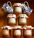 Homemade marmalade, stacked jars Royalty Free Stock Photo