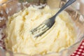 Homemade mashed potatoes, cooking food. Royalty Free Stock Photo