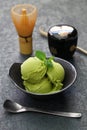 Homemade matcha green tea ice cream Royalty Free Stock Photo
