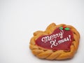 Homemade Merry Xmas cookie Royalty Free Stock Photo