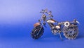 Homemade metal model - a toy sports road bike Royalty Free Stock Photo