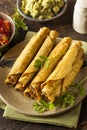Homemade Mexican Beef Taquitos Royalty Free Stock Photo