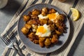 Homemade Mexican Huevos Rotos Eggs and Potatoes