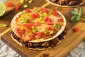 Homemade Mexican Pizza Quesadilla Royalty Free Stock Photo