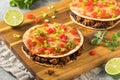 Homemade Mexican Pizza Quesadilla Royalty Free Stock Photo