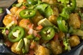 Homemade Mexican Tater Tot Nachos Tachos Royalty Free Stock Photo