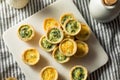 Homemade Mini Egg Quiches Royalty Free Stock Photo