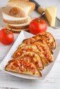 Homemade mini pizzas Royalty Free Stock Photo