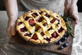 Homemade mixed berry pie food photography recipe idea