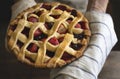 Homemade mixed berry pie food photography recipe idea